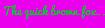 Image with Font Color 00D222 and Background Color EB00EE